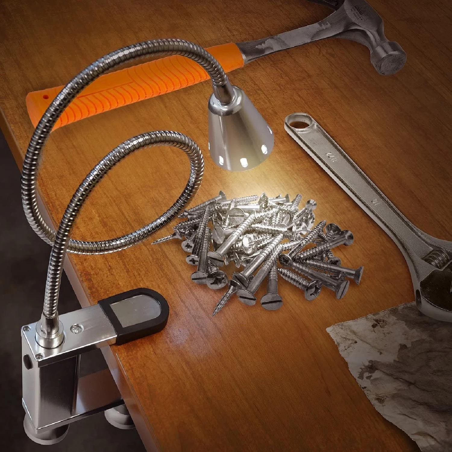 Магнитный светодиодный светильник для гриля регулируемый на 360 градусов гибкий