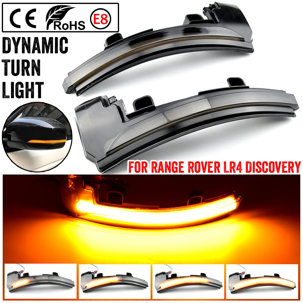 

LED Dynamic Turn Signal Light Side Mirror Blinker Sequential Light For Land Rover Discovery 4 LR4 Range Rover Sport Evoque