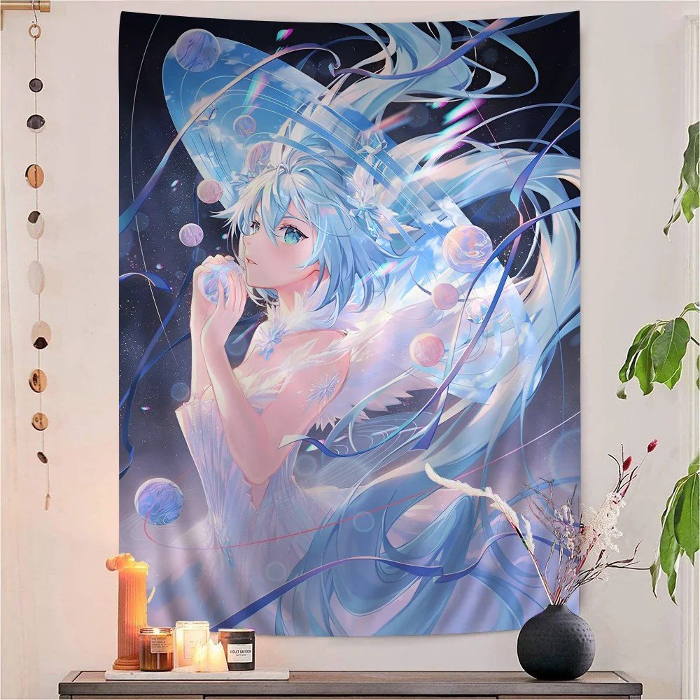 Anime H-Hatsunes M-MikU Printed Large Wall Tapestry Hanging Decoration Household Decor Blanket