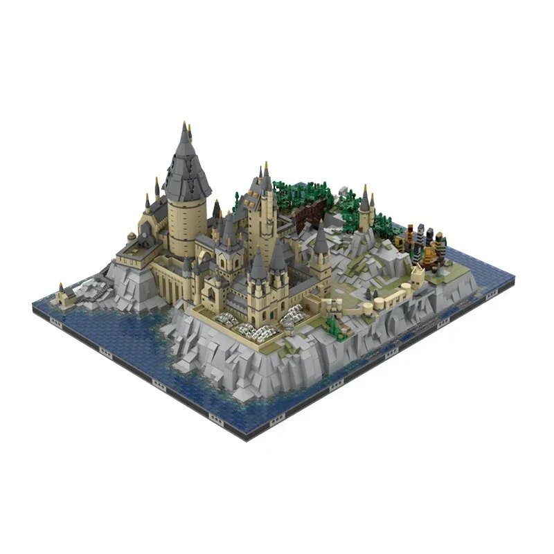 Волшебная модель фильма MOC строительные кирпичи средневековый прибрежный замок