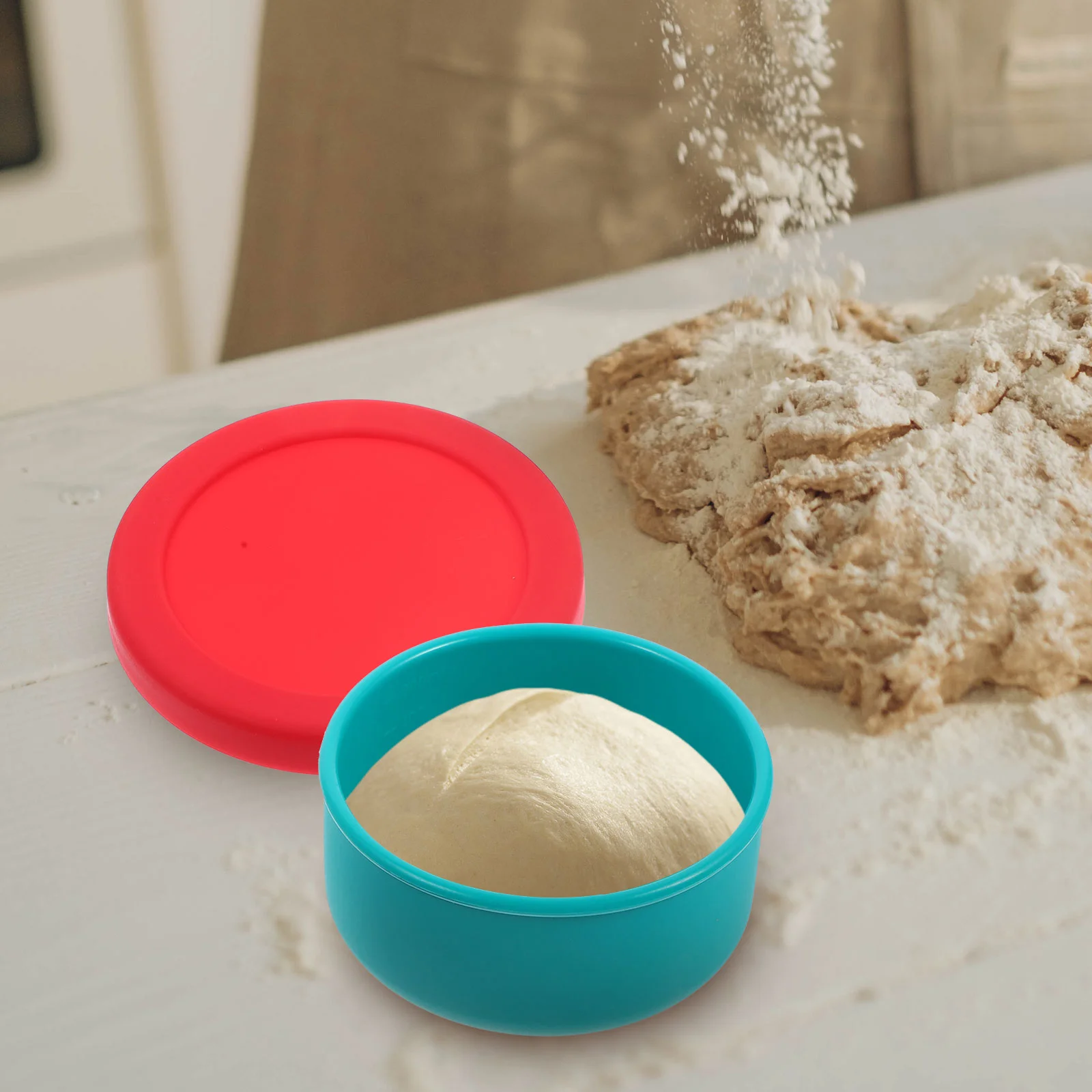 

Dough Supplies Kitchen Supply Compact Container Household Multi-function Bowl Stackable Reusable Silica Gel Portable Pizza
