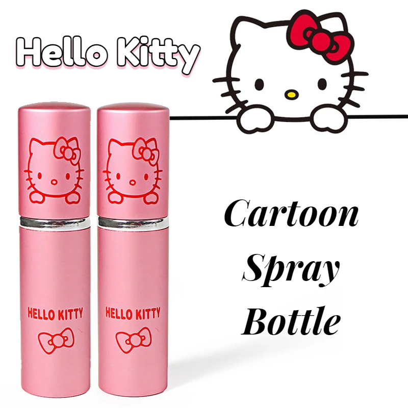 

Sanrios Hello Kitty Press Spray Bottle Cartoon Animie Portable Perfume Alcohol Subpackage Bottle Multifunctional Watering Can