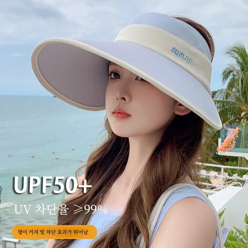 Шляпа от солнца женская летняя полувоздушная шляпа уличная пляжная дорожная с