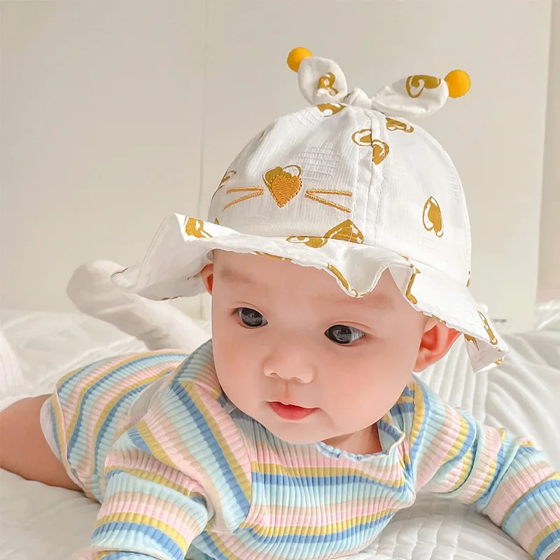 Панама хлопковая унисекс для новорожденных летняя Солнцезащитная шапка с