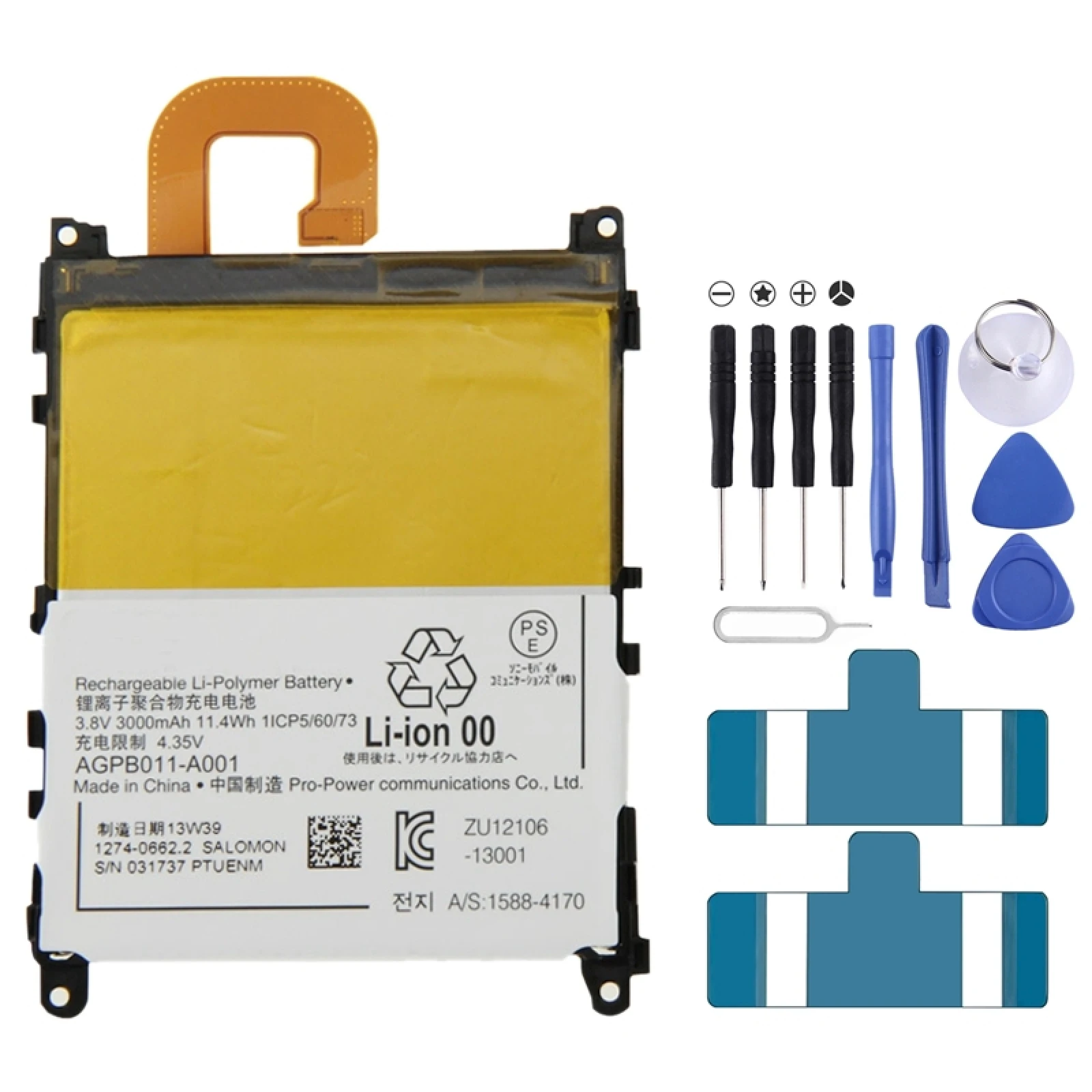 

3.8V 3000mAh Rechargeable Li-Polymer Battery For Sony Xperia Z1 / L39h