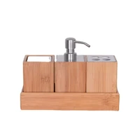 high quality bamboo and wood four piece bathroom
