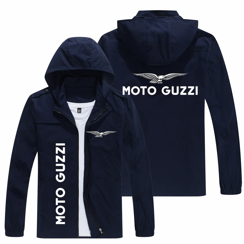 

2022 frühling und herbst männer MOTO GUZZI Логотип Толстовка Jacke te druck Повседневный режим потеря Рейтер куртка