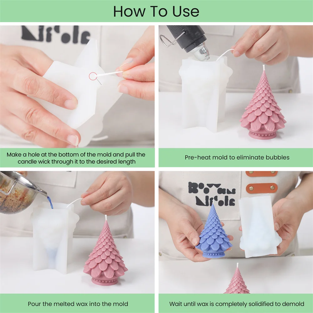 Pinecone Рождественская елка силиконовая искусственная ароматическая свеча форма