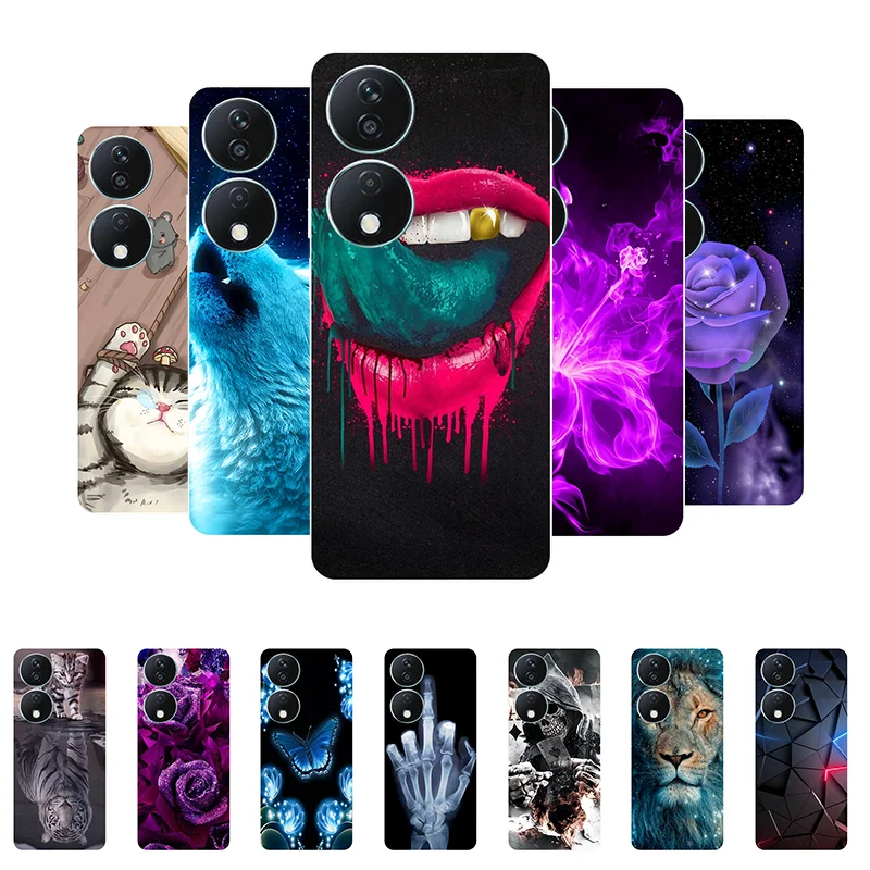 Чехол для Honor X7b CLK-LX1 бампер Мягкий ТПУ Симпатичный Мода Расписные силиконовые