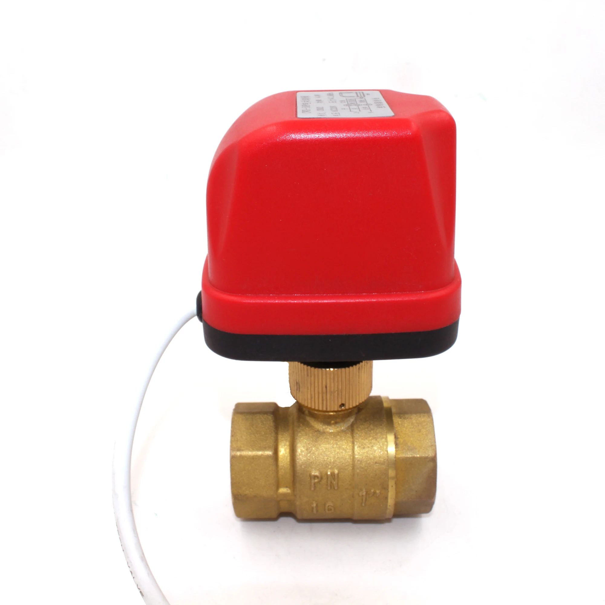 

DN 25 PN 16 water control shutoff electronic motorized brass ball valve 24vac220vac with actuator