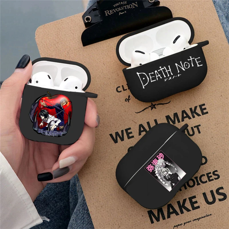 

Japan Anime Death Note Ryuk Kira Killer Soft silicone TPU Case For AirPods Pro 2 1 3 Black Wireless Bluetooth Earphone Box Cover