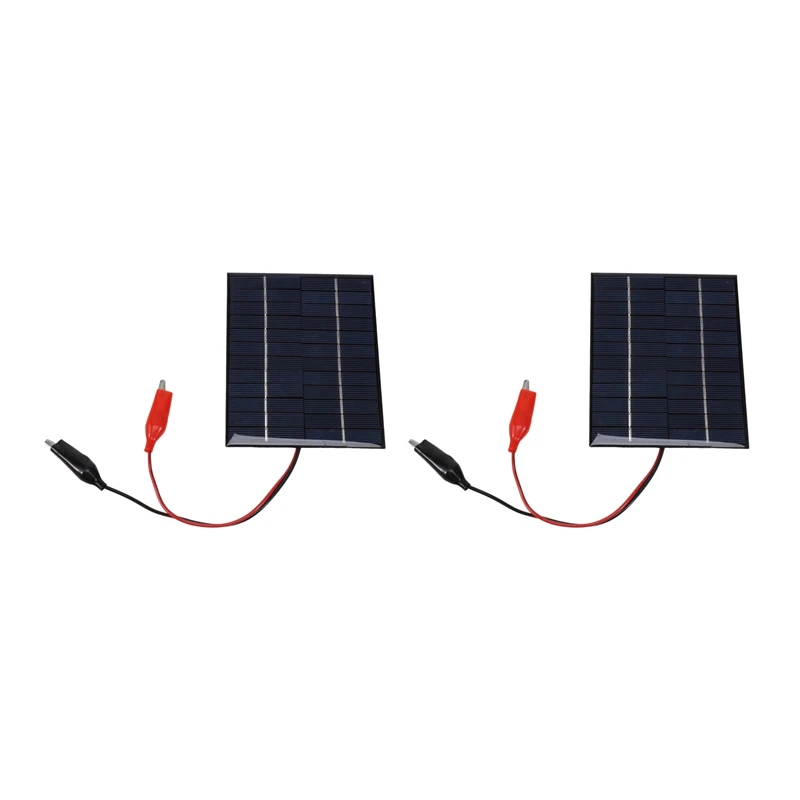 

2X Waterproof Solar Panel 5W 12V Outdoor DIY Solar Cells Charger Polysilicon Epoxy Panels For 9-12V Battery Tool