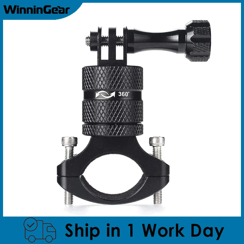 

Вращающаяся на 360 градусов стойка для горного велосипеда алюминиевое крепление на руль велосипеда для Gopro Hero 11/10/9/8/7/6/5/4