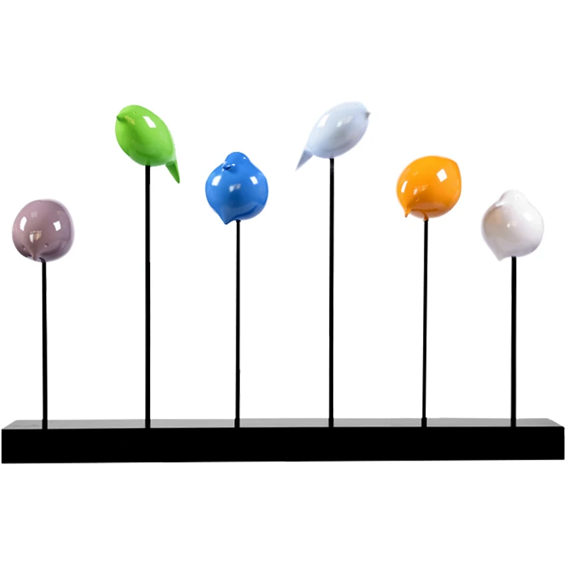 

Modern Resin Birds Figurines Crafts Decoration Home Livingroom Furnishing Accessories Hotel Bar Office Desktop Ornaments Artwork