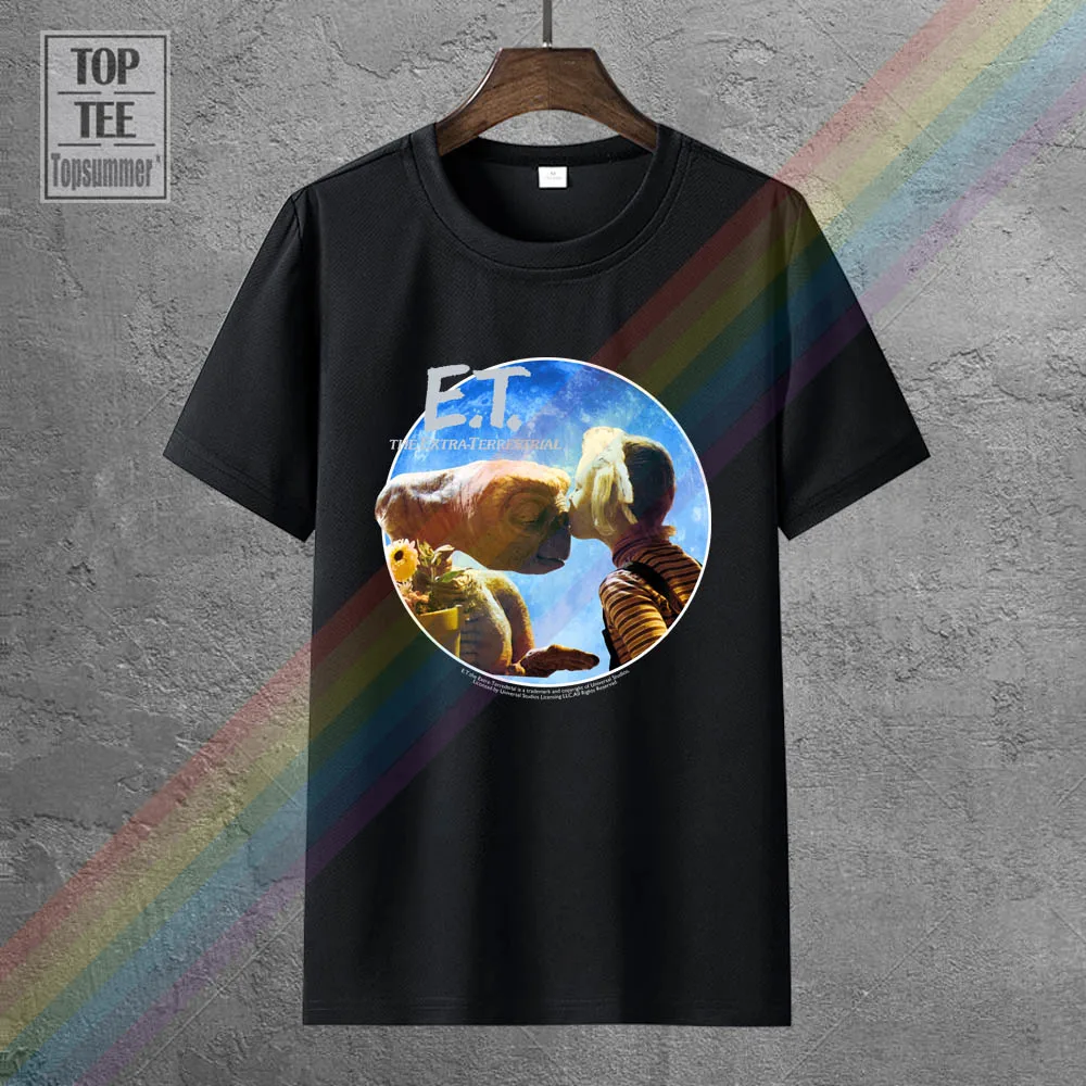 

E.T. Et Extra-Terrestrial Movie Gertie Kisses E.T. Licensed T-Shirt All Sizes Mens T Shirt Summer O Neck 100% Cotton Men Short
