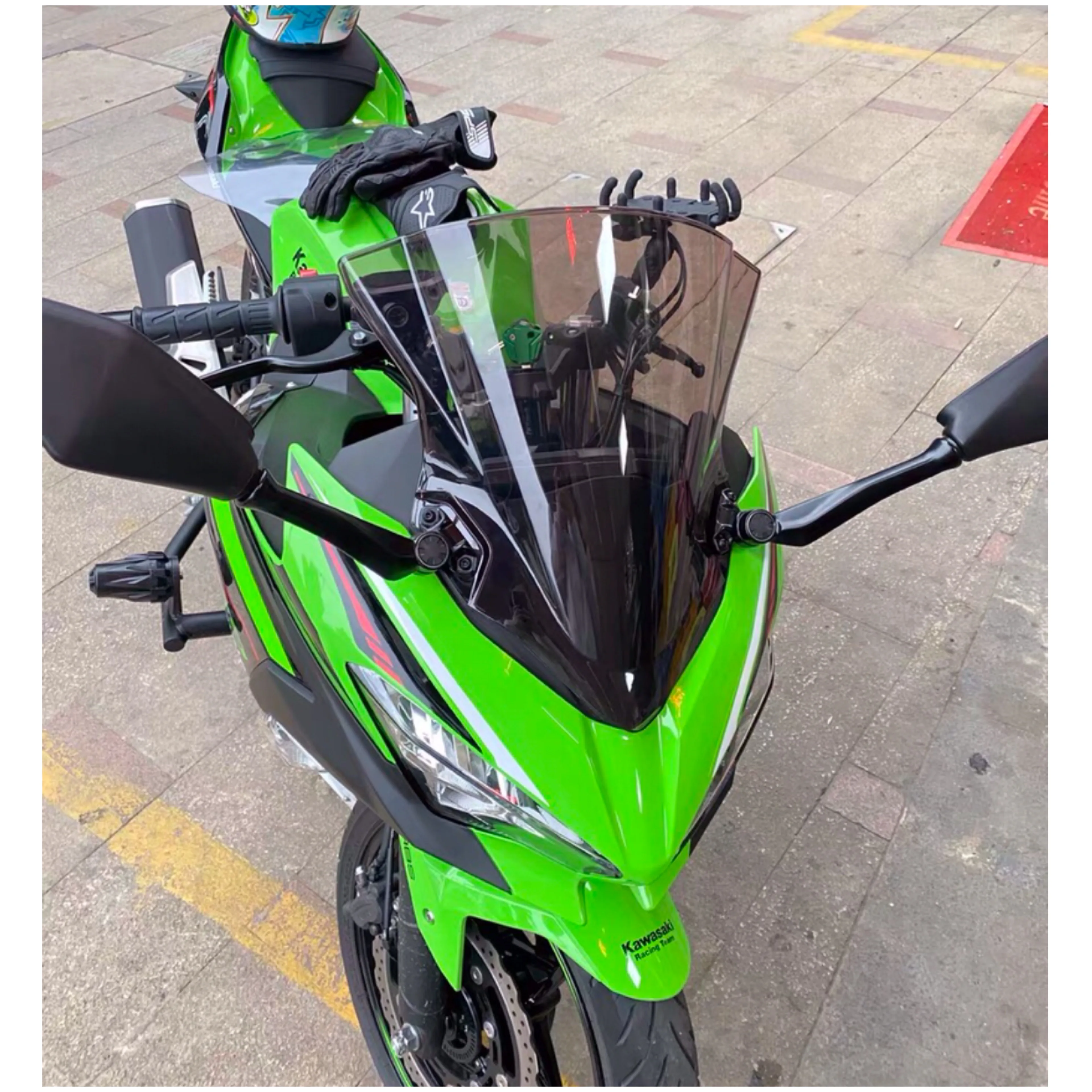 Ветровое стекло для мотоцикла Kawasaki Ninja400 Ninja 400 EX400 2018 2019 ветровое с двойными