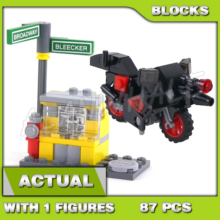 87 шт. Shinobi Turtle Karai Bike Escape Street Motorbike Торговый автомат для газет 10261 Набор