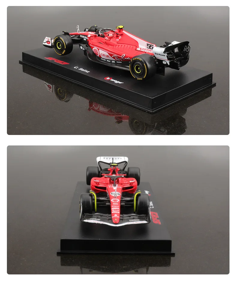 New Bburago 1:43 Ferrari SF-23 Las Vegas Monza Livery 16# Formula One With Hardcover F1 Alloy Car Collection Kid Toy Gift