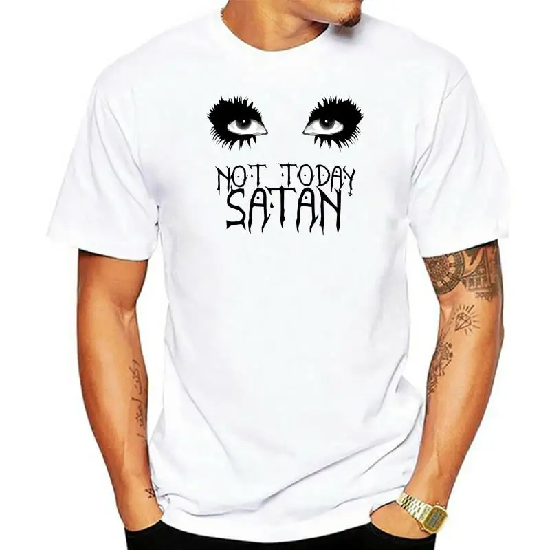 

Футболка с изображением сатаны, не сегодня, футболка с изображением сатаны, белосы дель Рио, с короткими рукавами, мужские футболки уличный ...