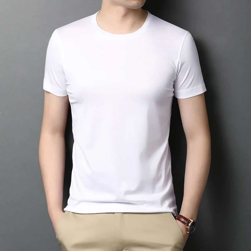 

2023 new summer cotton Tops Tees men round neck short-sleeved T shirt jke861