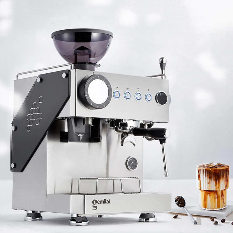 CRM3812 Fully Automatic Coffee Maker Cafe Shop Professional 15 Bar Pressure Espresso Machine With 16 Gears Coffee Bean Grinder