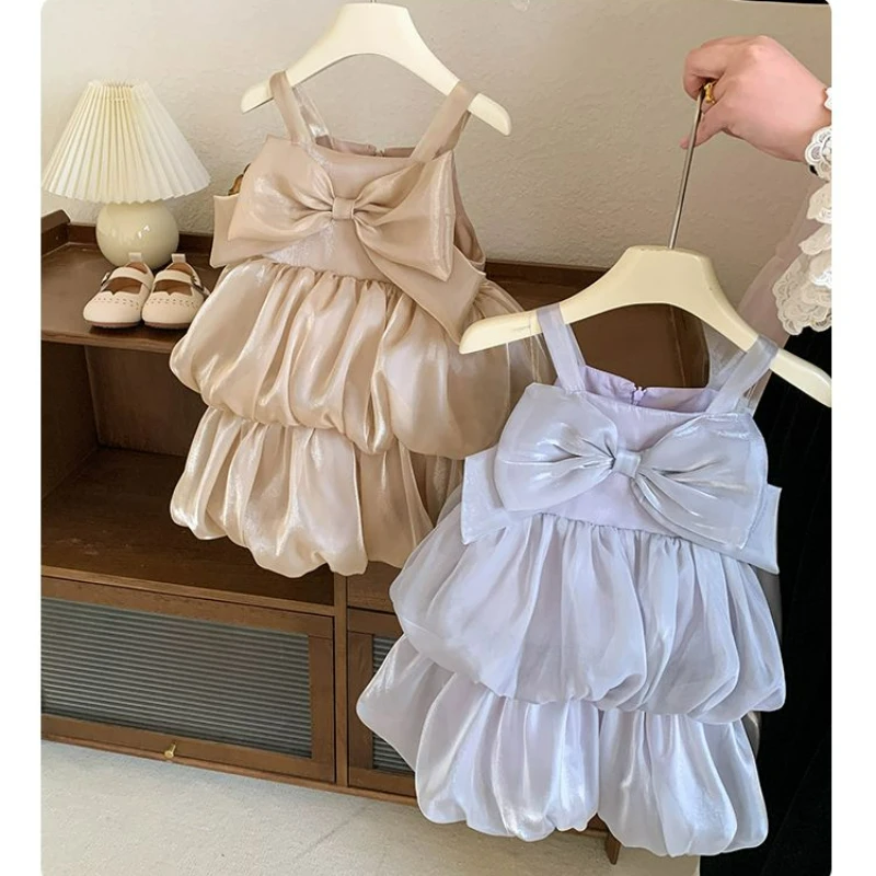 

Girls Tutu Dress Princess Birthday Party Baby Girl Sleeveless Layered Dresses 2023 Summer New Kids Children’s Clothing