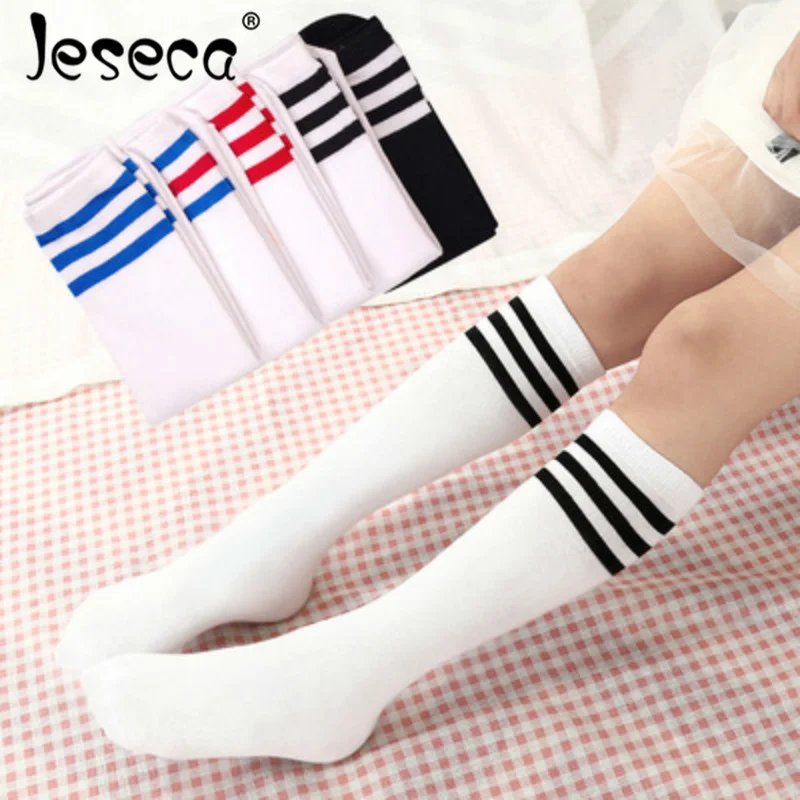 

New Kids Knee High Sport Long Socks School Girls Jeseca Boys Football Learning Underwear Breathable Children Warm Leg Lingerie