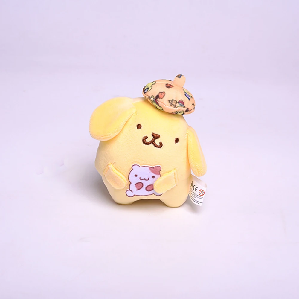 

Sanrio Cinnamoroll 10Cm Cute Soft Hat Pudding Dog Plush Toy Doll Pendant Bag Key Chains Kawaii High Quality Gifts for Childrens