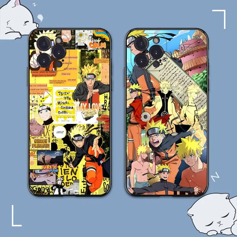 

A-Akatsukis N-Narutos Anime Phone Case For iPhone 14 11 12 13 Mini Pro XS Max Cover 6 7 8 Plus X XR SE 2020 Funda Shell