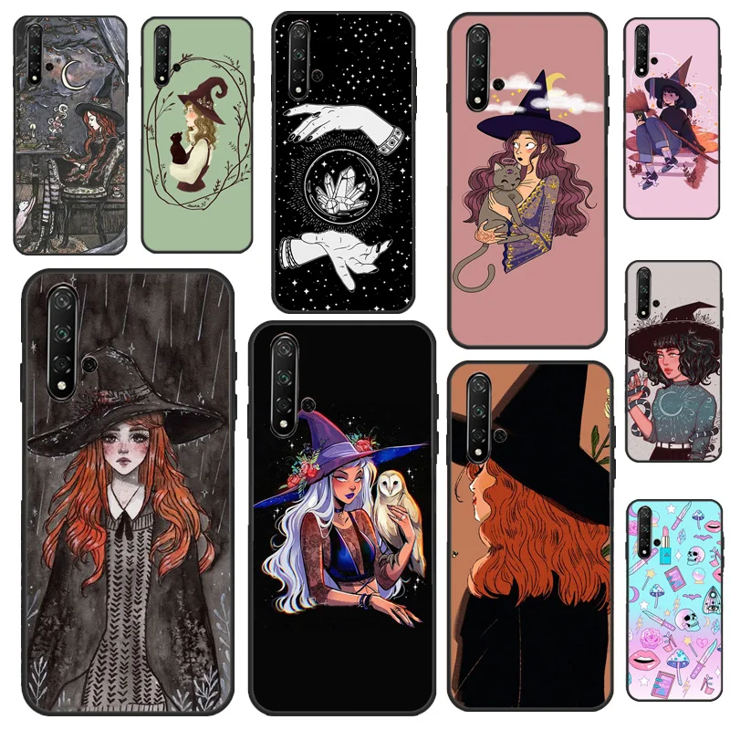 Чехол для телефона Girly Pastel Witch Goth Huawei Honor 50 Mate 20 Lite P40 P30 P20 Pro Nova 9 P Smart 2019 8X 9X 10i |