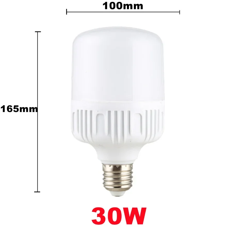 100W LED Screw Mouth Light E27 220V Non Flickering High Brightness White Light Eye Protection High Heat Dissipation Light Bulb