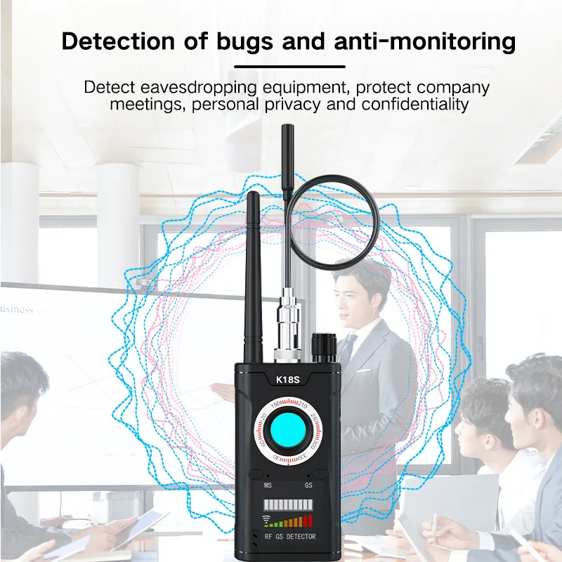 

K18 sdetector anti monitoring and anti monitoring detector cameras,Covert listening device,protect your privacy Accurate