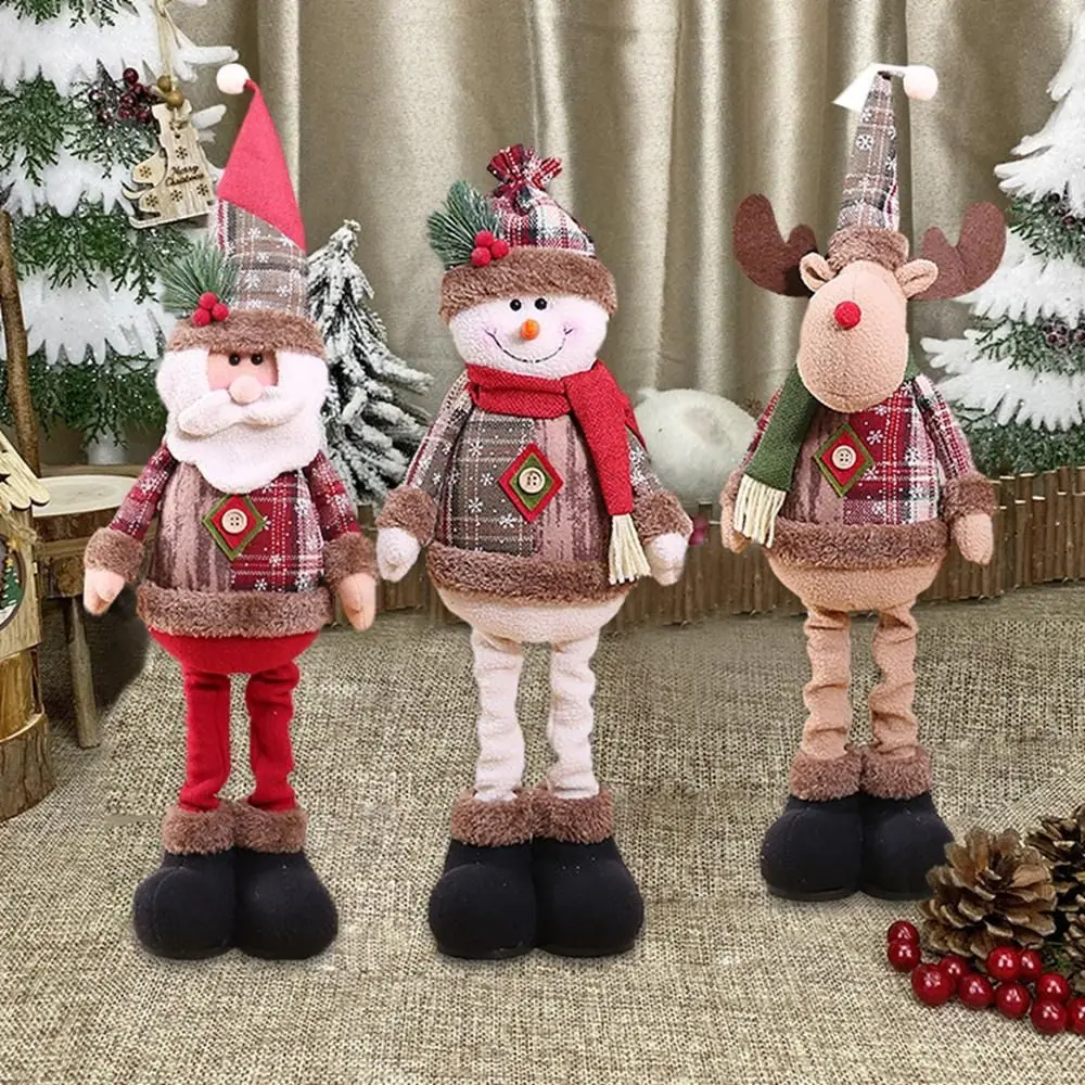 

Elk Standing & Sitting Kids Toys Home Decoration Christmas Tree Accessories Desktop Xmas Ornament Santa Claus Doll