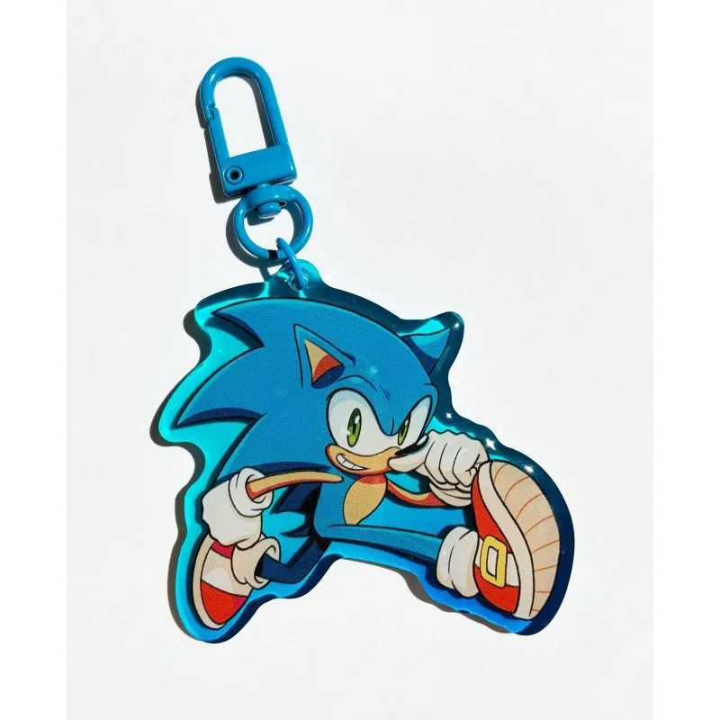 Фото Акриловый брелок Sonic Tails Knuckles Shadow Amy Rouge Blaze Silver Tangle Whisper 5 см, переливающийся, разноцветный, с крючком, подарок по игре Sonic №2