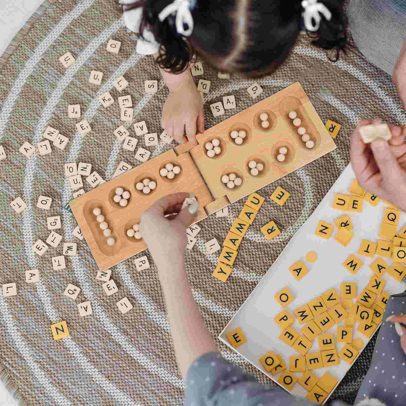 Набор бамбуковых игрушек Mancala детские креативные шахматы деревянное мышление