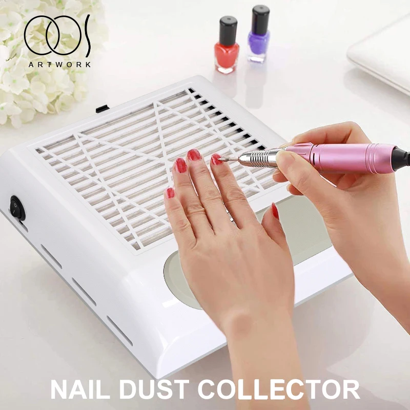 

80W Nail Dust Vacuum Cleaner With Fitter Extractor Fan For Manicure Nail Supplies For Professionals Nail Polish Pedicure Tools