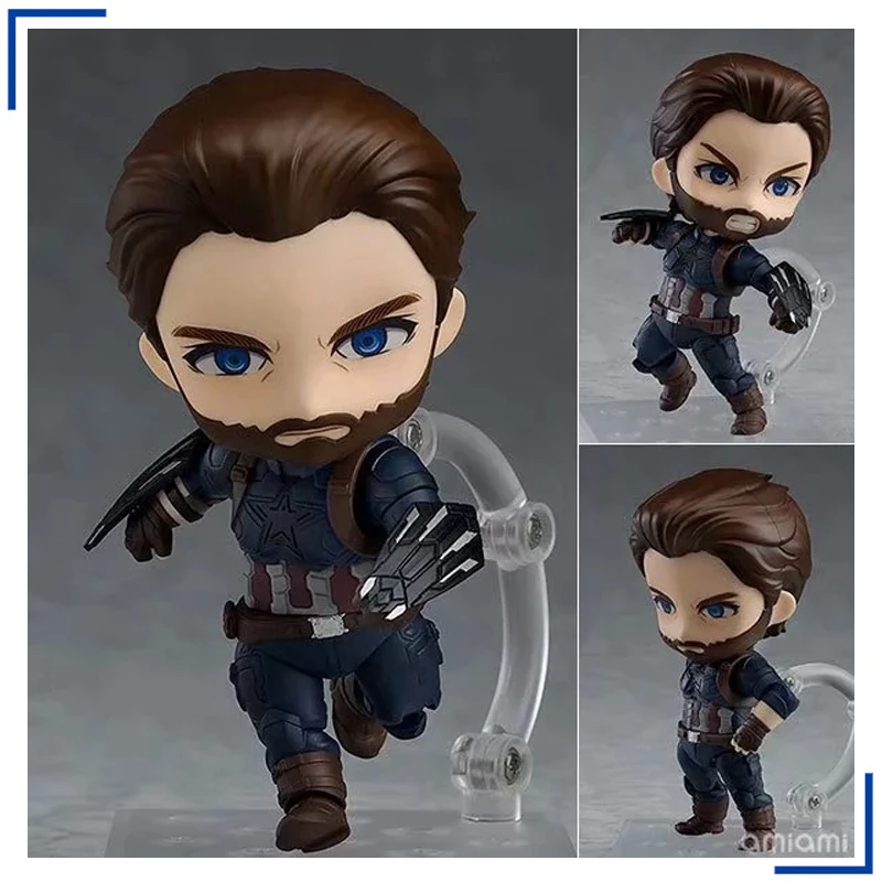 

Avengers Anime Figures Marvel Q version 923 Avengers 3 Captain America Toys Action Figure Toys Children Q Version of Nendoroid