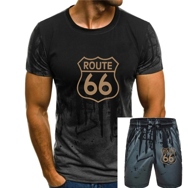 

Мужская Ретро футболка Route 66