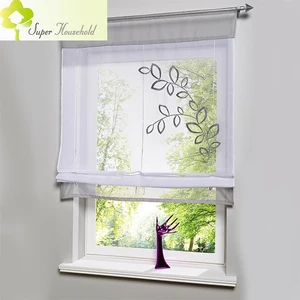 Вышитые римские короткие занавески s тюль для кухни сплошная занавеска для гостиной спальни шторы на окна шторы для спальни