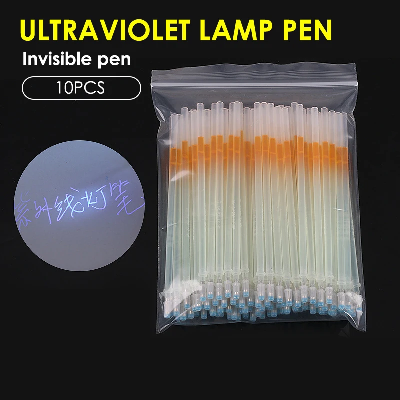 10pcs UV Invisible Lamp Pen Shoe Making Fluorescent Special Refill Funny Art Marker Pen Kids Students School Supply Pen Refill