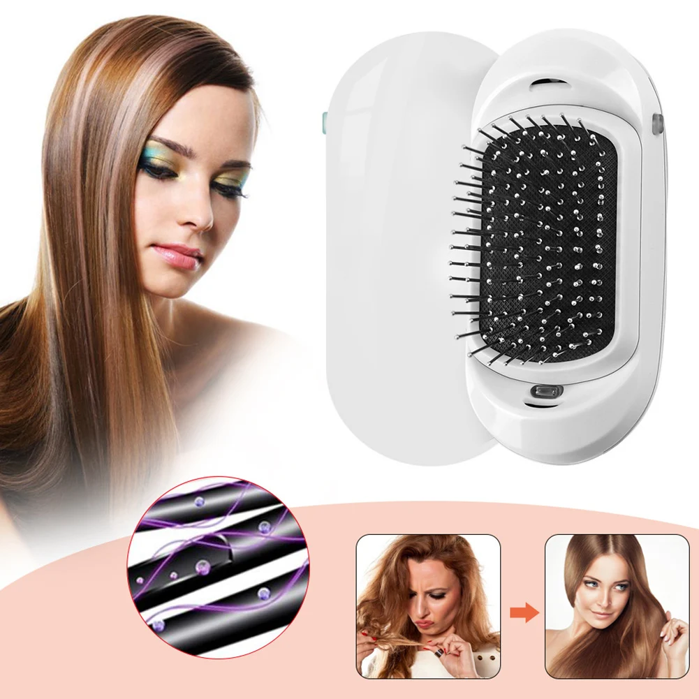 

Hair Scalp Massage Comb Anti Frizz ionic Hair Brush Electric Negative Ions Hair Brush Comb Portable Comb Smooth Hair Magic Combs