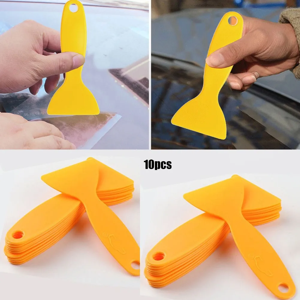 

10pcs Plastic Scraper Car Windshield Glass Water Glue Remove Wiper Squeegee For Removing Old Films And Do Not Scratch The Window