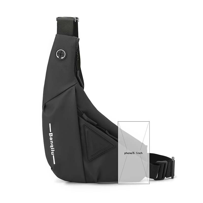 Миниатюрная сумка через плечо для мужчин нейлоновый материал неправильная форма