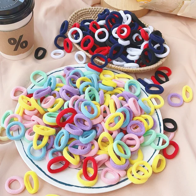 20/50pcs Kids Elastic Hair Bands Girls Sweets Scrunchie Rubber Band for Children Hair Ties Clips Headband Baby Hair Accessories 4
