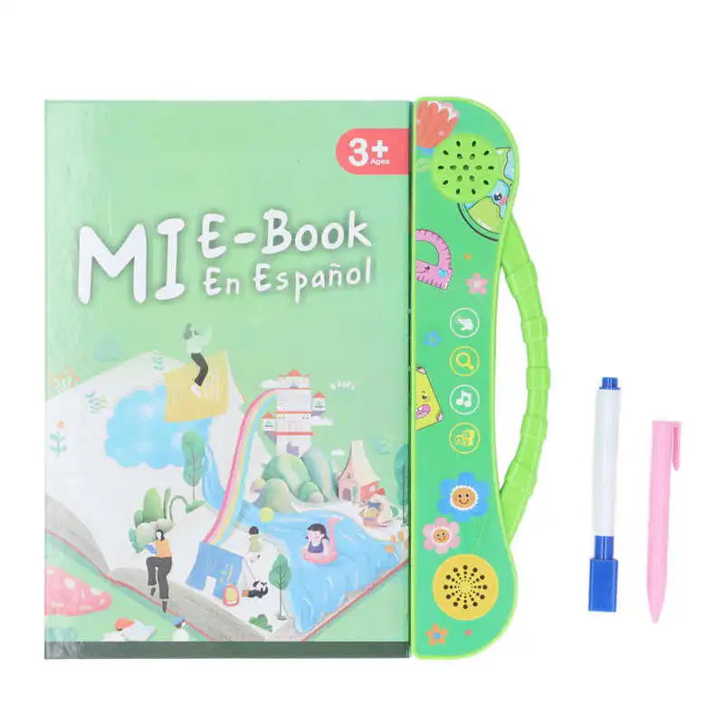 

Kids Spanish Learning Machine Electronic Talking Sound Book Interactive Educational Toy Point Reading Machine Gift For Children