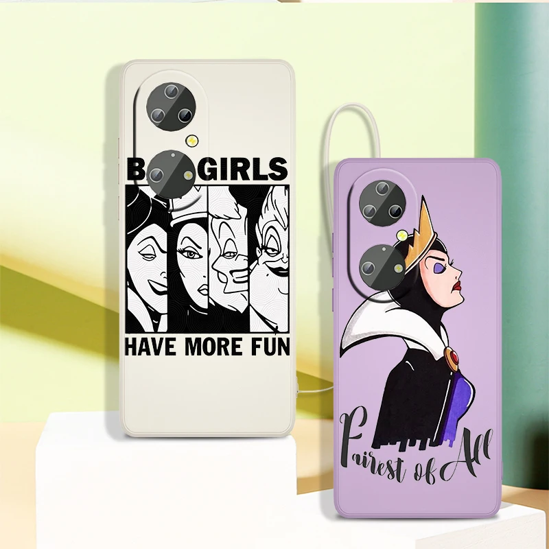 

Disney villain queen Phone Case For Honor X20 10X X10 60 50 SE 30 30S 20 9C 9X 9S 8A Lite Pro 5G Liquid Rope TPU Cover