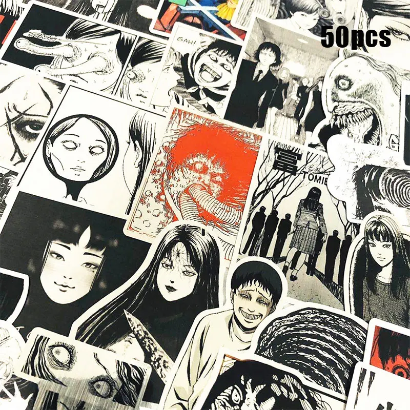 

50pcs Anime Junji Ito Poster High Quality Home Room Cartoon Art Print Sticker