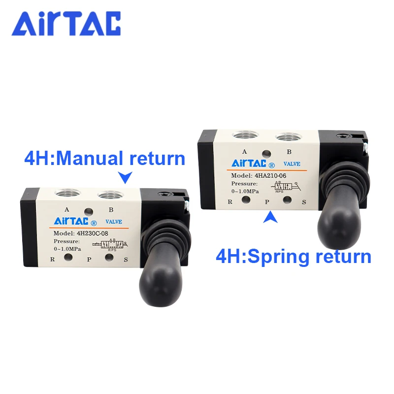 Фото AirTAC Original 4H210-08 4H310-10 4HA310-15 4H230C-08 4HA330C-15 Воздушный ручной обратный регулирующий клапан Пневматический ручной рычажный клапан №3