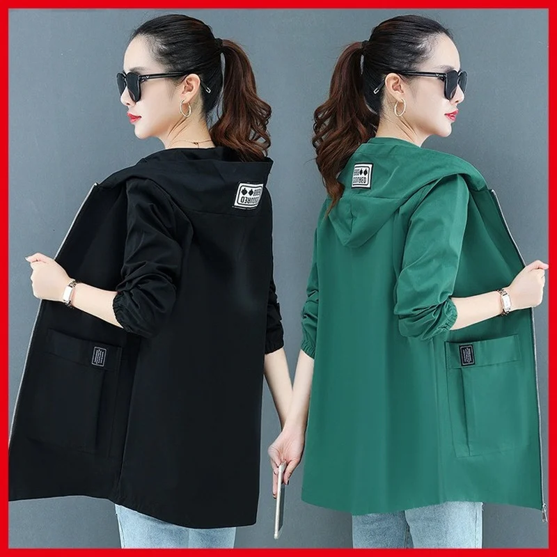 Trench Coat for Women Jackets Korean Fashion Outerwear French Style Turn Down Collar Trench Coat Solid Spring and Autumn