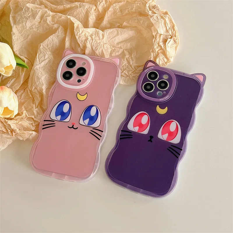 

Anime Cat Pink Purple Phone Case Cover for IPhone 7 8 14 Plus 11 12 13 14 Pro X XR XS Max Shockproof Cases for IPhone 14 Case